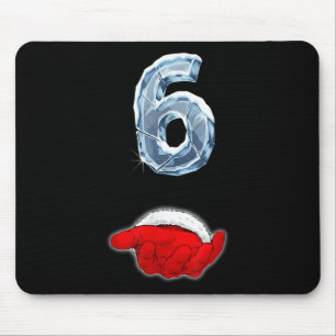 Lustiger 67 Meme Santa Hand Six Ironischer Weihnac Mousepad