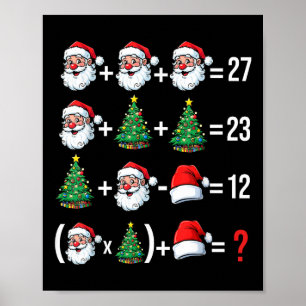 Lustiger 67 Meme Santa Mathelehrer Weihnachten Pyj Poster