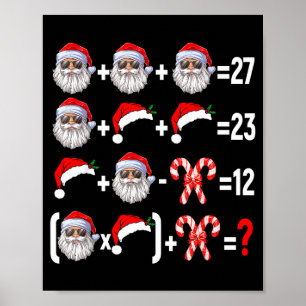 Lustiger 67 Meme Santa Weihnachtsbaum Mathelehrer  Poster