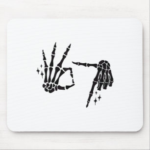 Lustiger 67 Meme Skeletthand 6 7 Halloween Sechs S Mousepad