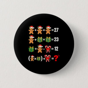 Lustiger 67 Meme Süßigkeiten Fröhlicher Santa Math Button