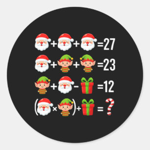 Lustiger 67 Meme Weihnachtsmann Mathelehrer Weihna Runder Aufkleber