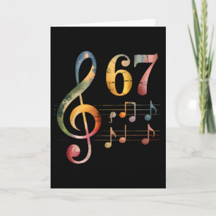 Lustiger 67 Musik Meme Slang Six Seven Musiklehrer Karte