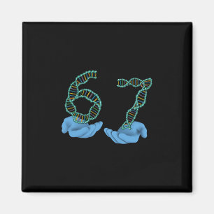 Lustiger 67-Nummern-Meme-DNA-Replikation Molekular Magnet
