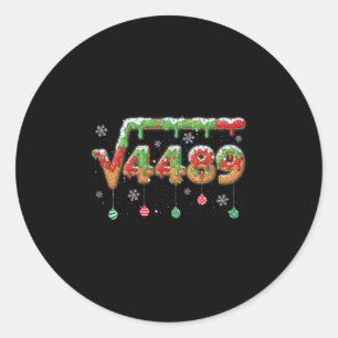 Lustiger 67 Weihnachts-Meme Quadratwurzel 4489 Sla Runder Aufkleber