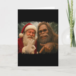 Lustiger 67 Weihnachtsmann mit Bigfoot Six Seven 6 Karte