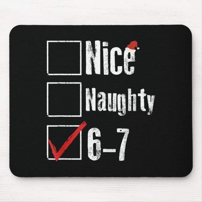 Lustiger 6-7 Meme Schöner Unanständiger 67 Weihnac Mousepad (Vorne)