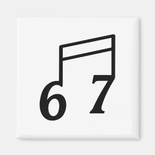 Lustiger 6 7 Sechs Sieben Meme 67 Musiklehrer Magnet