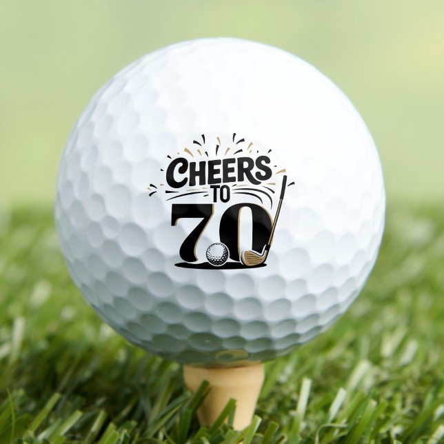 Lustiger 70. Geburtstag Golfball (Fun 70th Birthday Golf Balls)