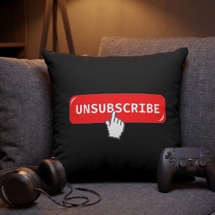 Lustiger Abmelde-Button - Introvertierten-Humor Kissen