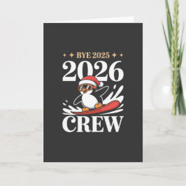 Lustiger Abschied 2025 2026 Crew Neues Jahr Freund Karte
