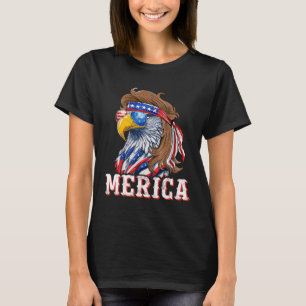Lustiger Adler Anhänger 4. Juli USA Amerikanische T-Shirt