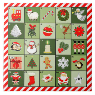Lustiger Adventskalender Fliese