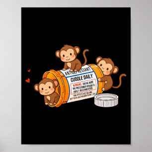 Lustiger Affe Antidepressivum Zoo Jungen Mädchen K Poster