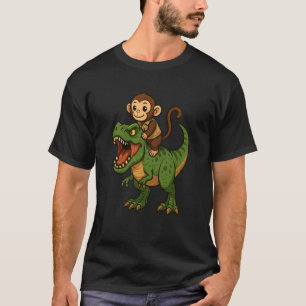 Lustiger Affe Dinosaurier Trex Zoo Tierliebhaber J T-Shirt