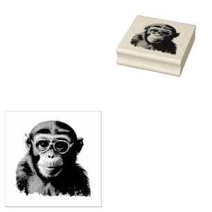 lustiger Affe Gummistempel