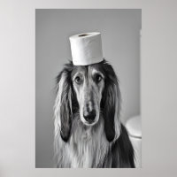 Lustiger Afghanischer Windhund-Badezimmerdruck, To
