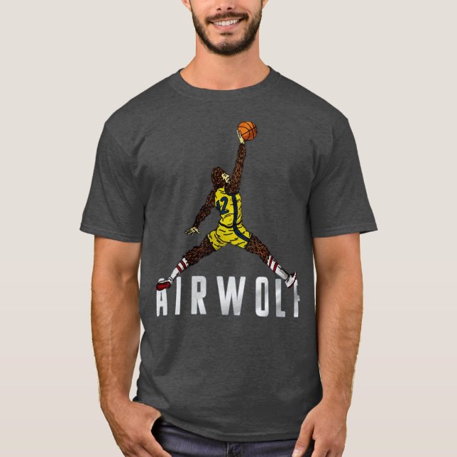 Lustiger Air Wolf T-Shirt (Vorderseite)
