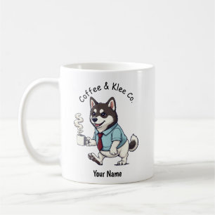 Lustiger Alaskan Klee Kai Geschäftsanzug Kaffee Kaffeetasse