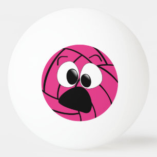 Lustiger alberner Gesichts-Rosa-VolleyballPing Tischtennisball