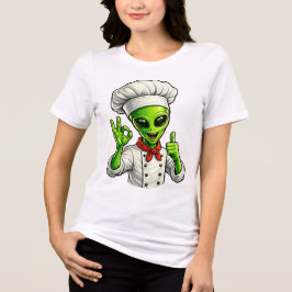 Lustiger Alien-Koch-Design Cuter Weltraum-Koch Mit Tri-Blend Shirt