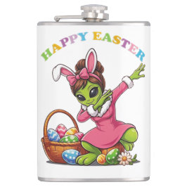 Lustiger Alien-Osterhase Dabbing Süßes Osterei Flachmann
