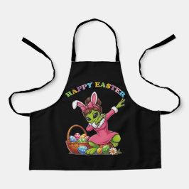 Lustiger Alien-Osterhase Dabbing Süßes Osterei Schürze