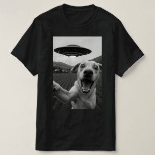 Lustiger Alien-UFO-Hund-Selfie - Coole Katze & Wel T-Shirt