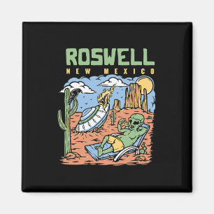 Lustiger Alien-Urlaub in der Wüste von Roswell New Magnet