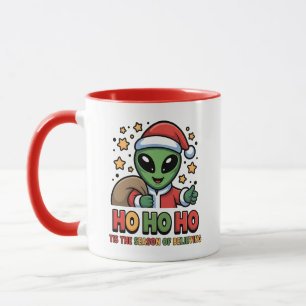Lustiger Alien Weihnachtsmann  Tasse