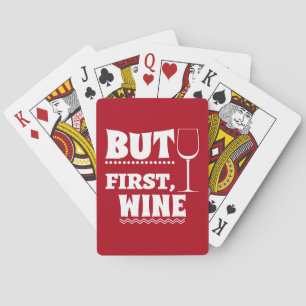Lustiger Alkohol Roter Burgunder Weißer Weinliebha Spielkarten