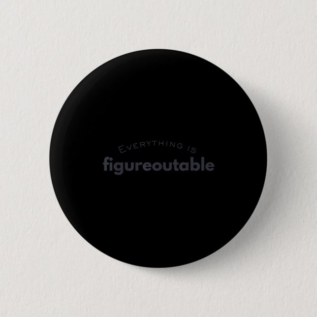 Lustiger Alles herausfindbar Lustiger Spruch Button (Vorderseite)