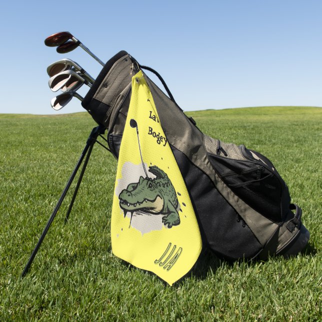 Lustiger Alligator-Golf-Schlagkopfabdeckung Golfhandtuch (Gras)