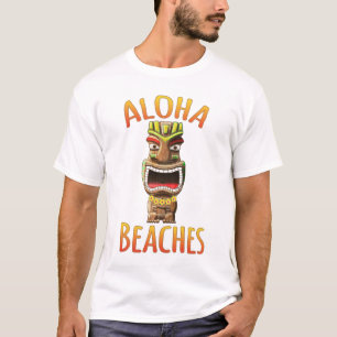 Lustiger Aloha Strand-Hawaiianer Tiki T-Shirt