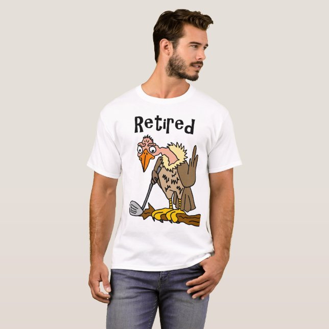 Lustiger alter Bussard, der Golf pensionierten T-Shirt (Vorne ganz)