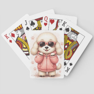 Lustiger alter englischer Schäferhund Kawaii Hund Spielkarten