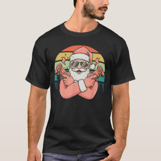 Lustiger alter Gaming-Weihnachtsmann-Gamer-Weihnac T-Shirt