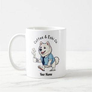 Lustiger American Eskimo Dog Geschäftsanzug Kaffee Kaffeetasse