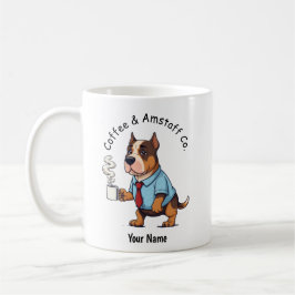 Lustiger American Staffordshire Geschäftsanzug Kaf Kaffeetasse