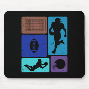 Lustiger amerikanischer Footballspieler Feld Spiel Mousepad