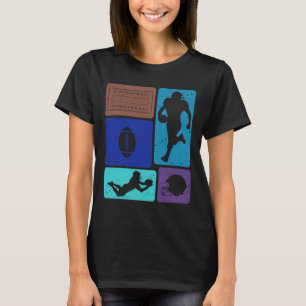 Lustiger amerikanischer Fußballspieler Feld Spiel T-Shirt