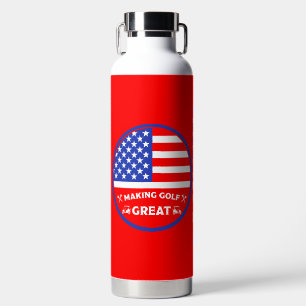 Lustiger amerikanischer Golfspieler Trinkflasche
