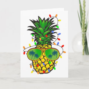 Lustiger Ananas Weihnachtsbaum Sommer Weihnachten Karte