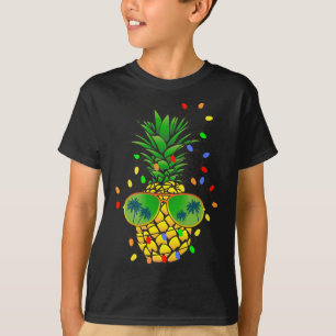 Lustiger Ananas Weihnachtsbaum Sommer Weihnachten T-Shirt
