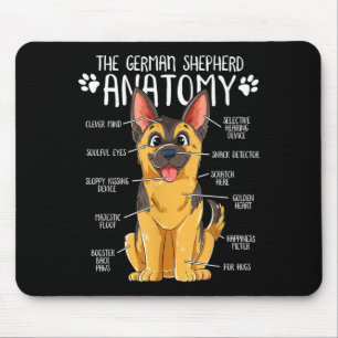 Lustiger Anatomie Deutscher Schäferhund Besitzer Mousepad