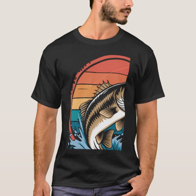 Lustiger Angel-Fischer T-Shirt (Vorderseite)