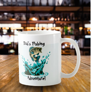 Lustiger Angelabenteuer-Vater Personalisieren Kaffeetasse