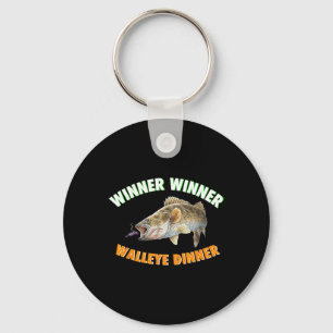 Lustiger Angelgewinner Gewinner Walleye Abendessen Schlüsselanhänger