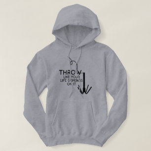 Lustiger Angelhaken Werfer Hoodie