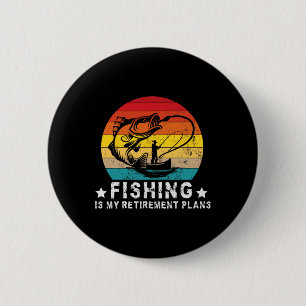 Lustiger Angler und Rentner Angeln ist mein Rentne Button